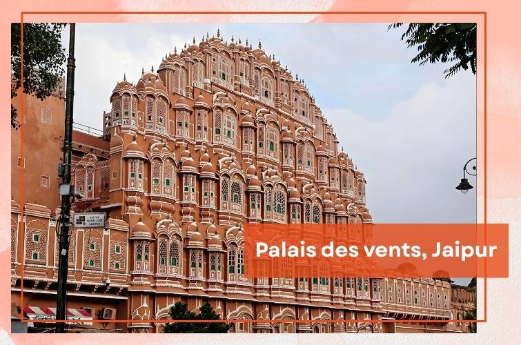 Architecture du Palais des Vents de Jaipur en Inde