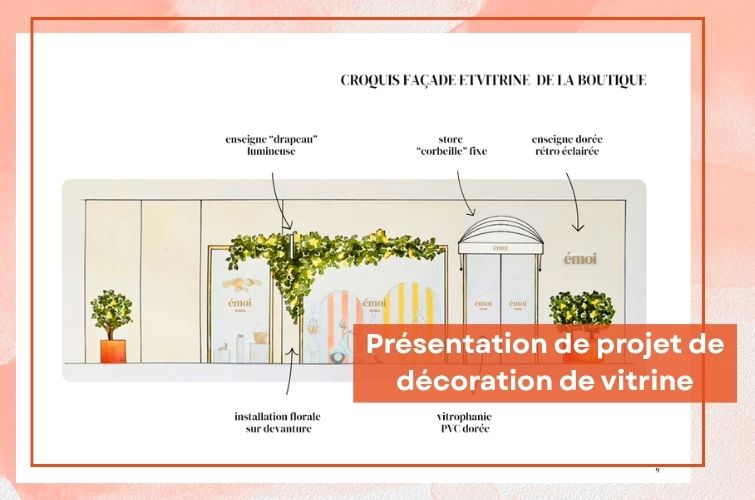 croquis projet deco
