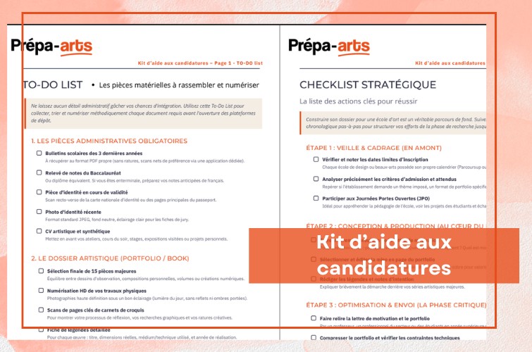 Kit d'aide au dossier de candidature �cole d'art